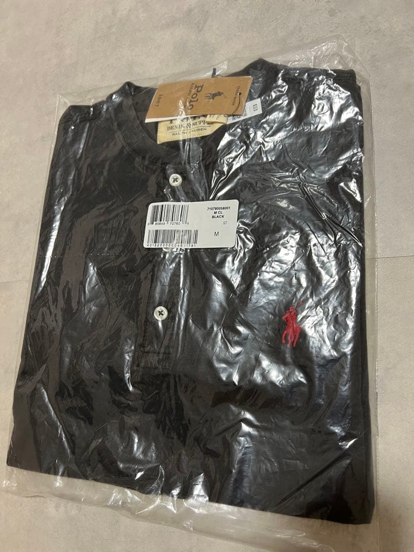 【NWT】 M 長袖 ヘンリーネック Tシャツ ラルフローレン