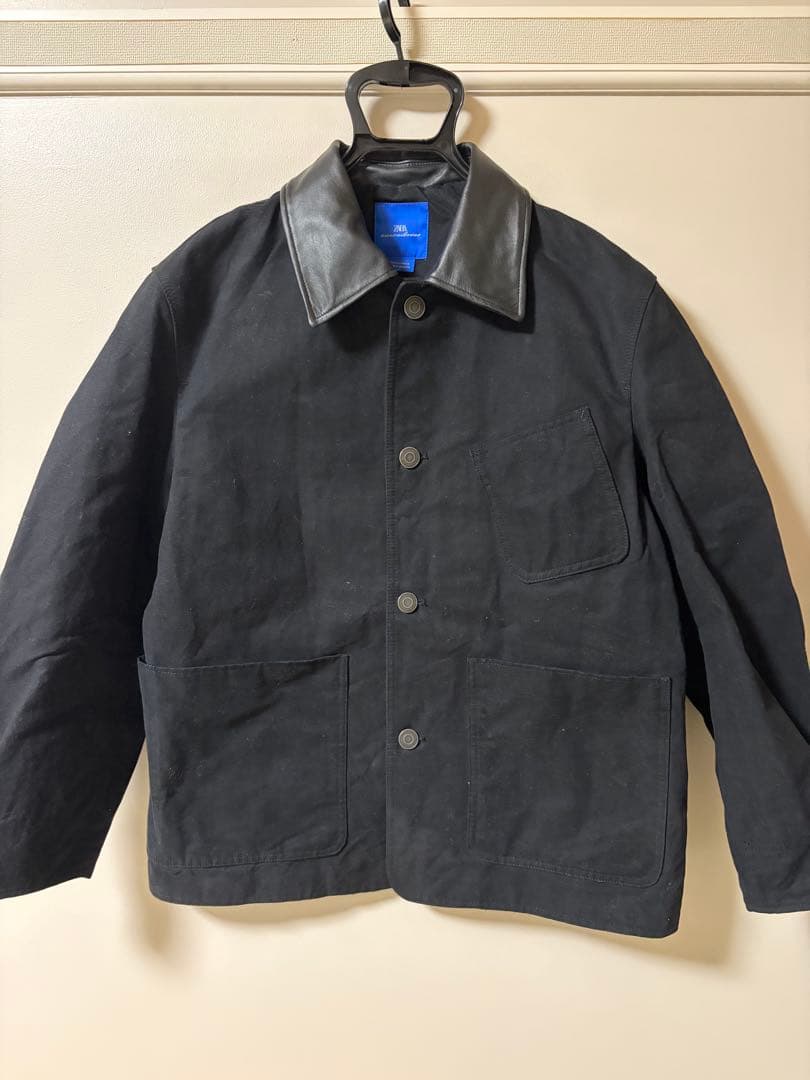 AARON LEVINE XZARA レザーディテールジャケット
