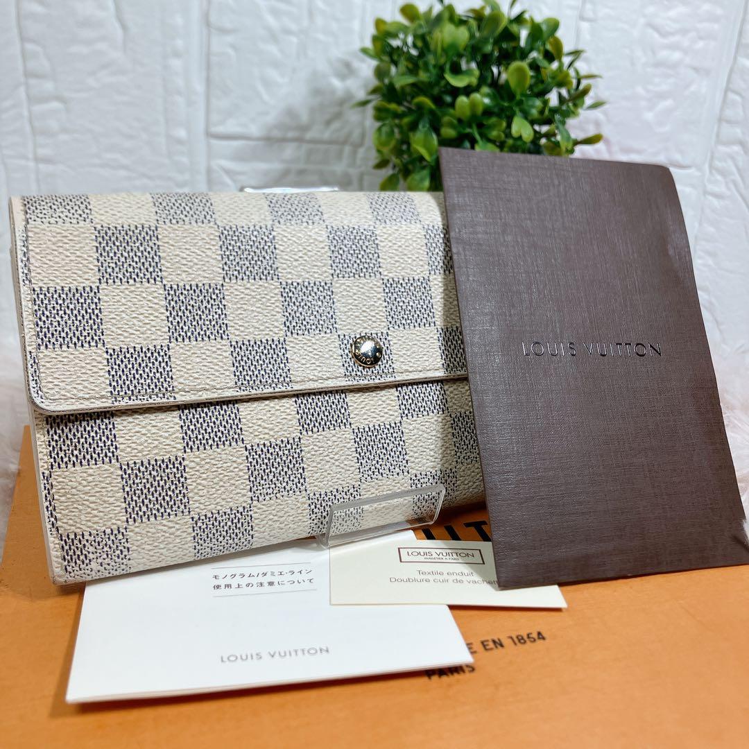 ！美品！ ルイヴィトン ダミエアズール ポルトフォイユ サラ 長財布 レディース