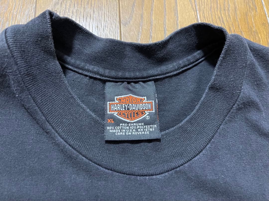 り*、様 HARLEY-DAVIDSON RED FLAME炎 90s Tシャツ