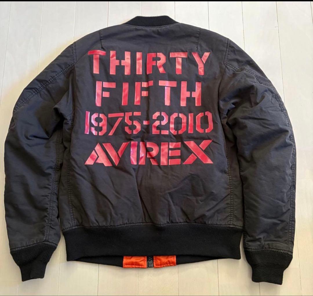 AVIREX アヴィレックス 35周年 MA-1 フライトジャケット Ｍ　黒