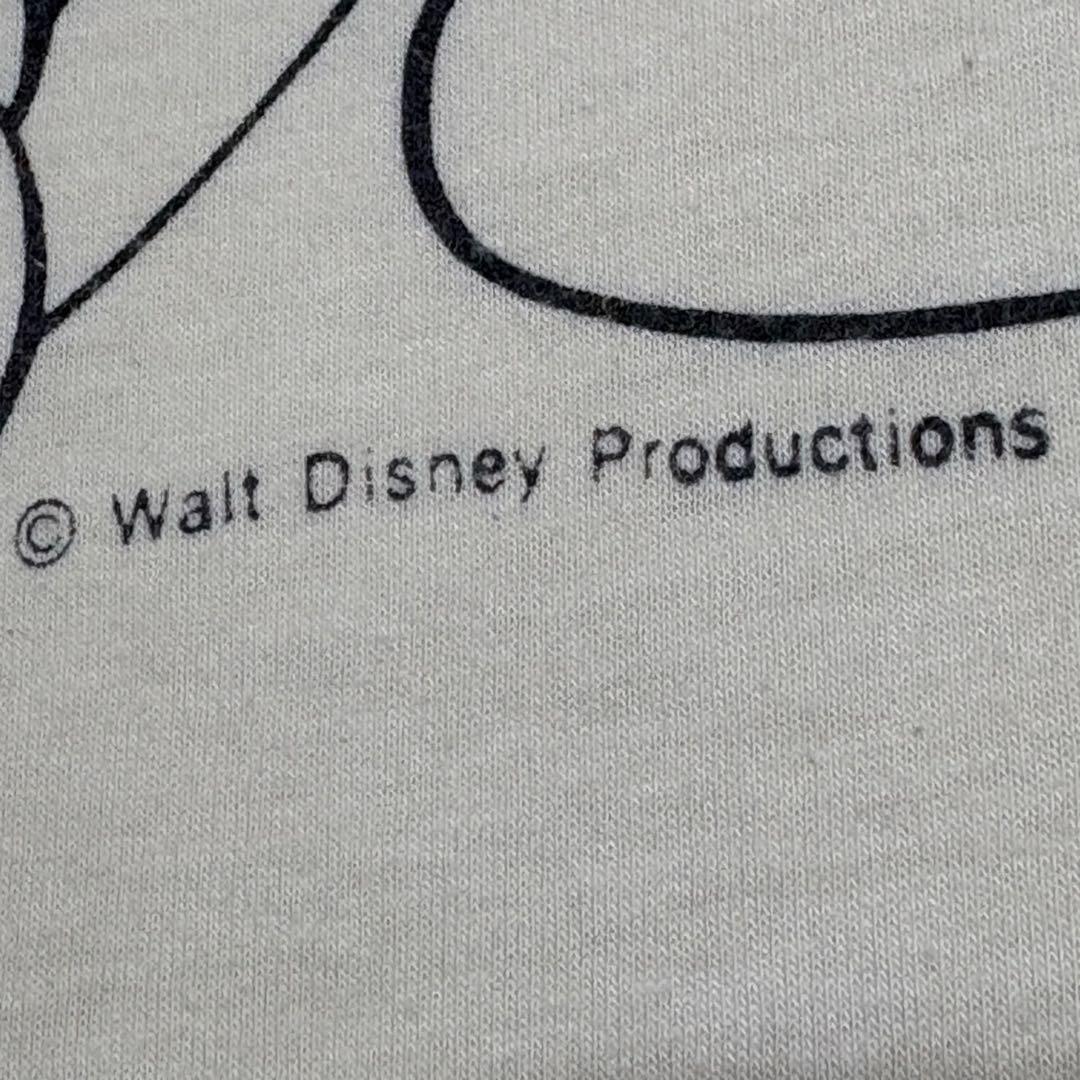 り*ん様 美品 70s Disney バターカラー 白足ミッキー リンガーT ア