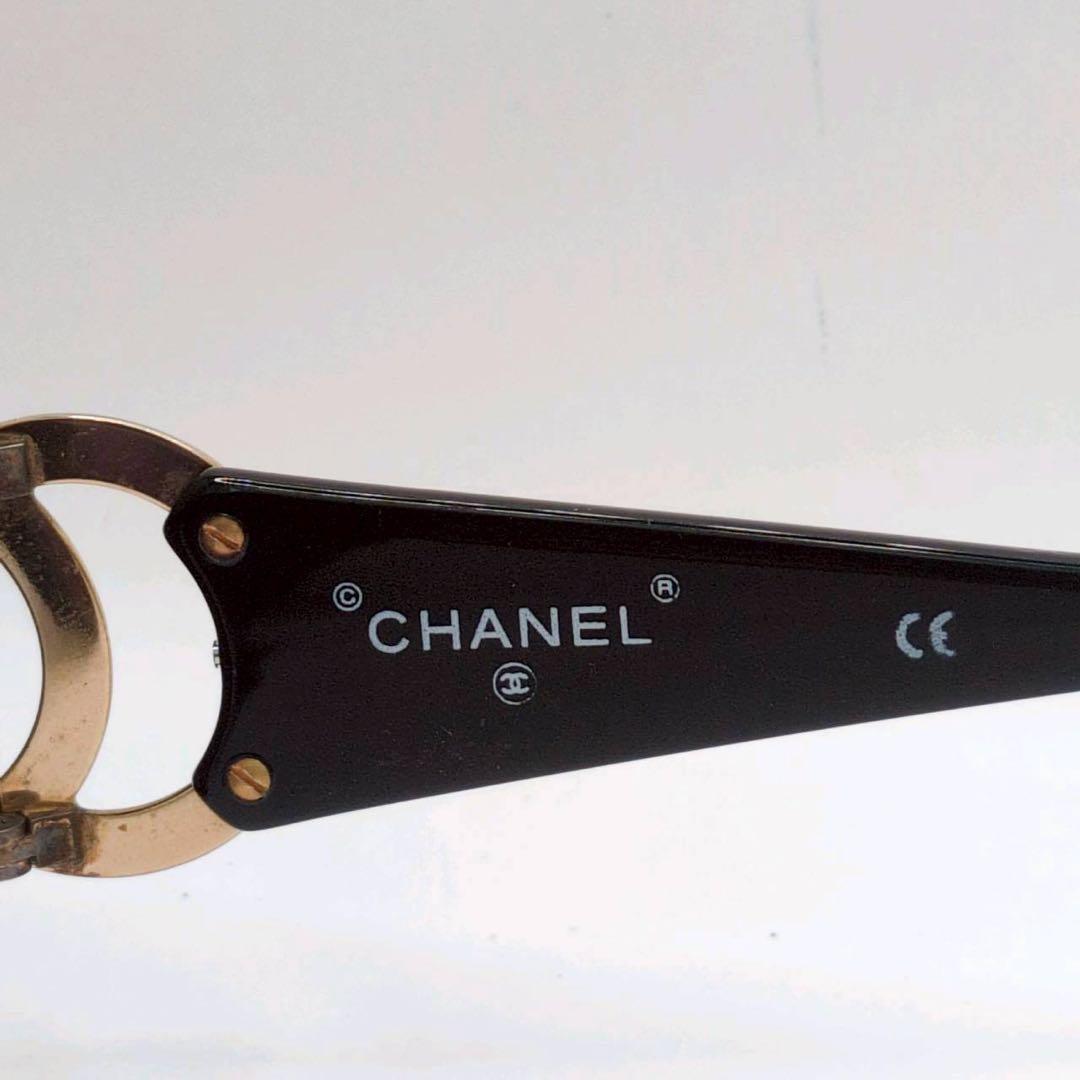 希少　CHANEL シャネル　サングラス　ココマーク　ブラック　ゴールド　y2k