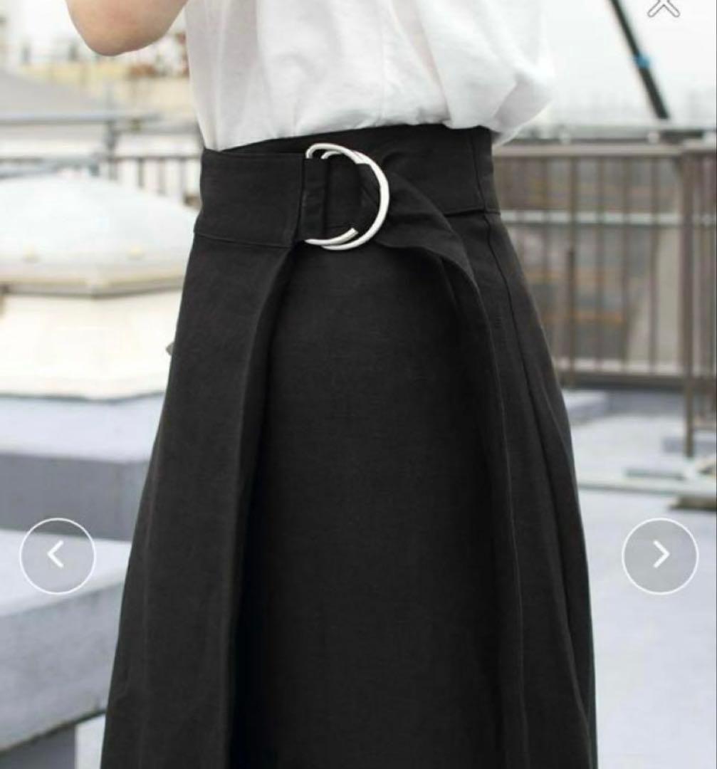 【美品・クリーニング済】O’NEIL of DUBLINタックベルトスカートBK