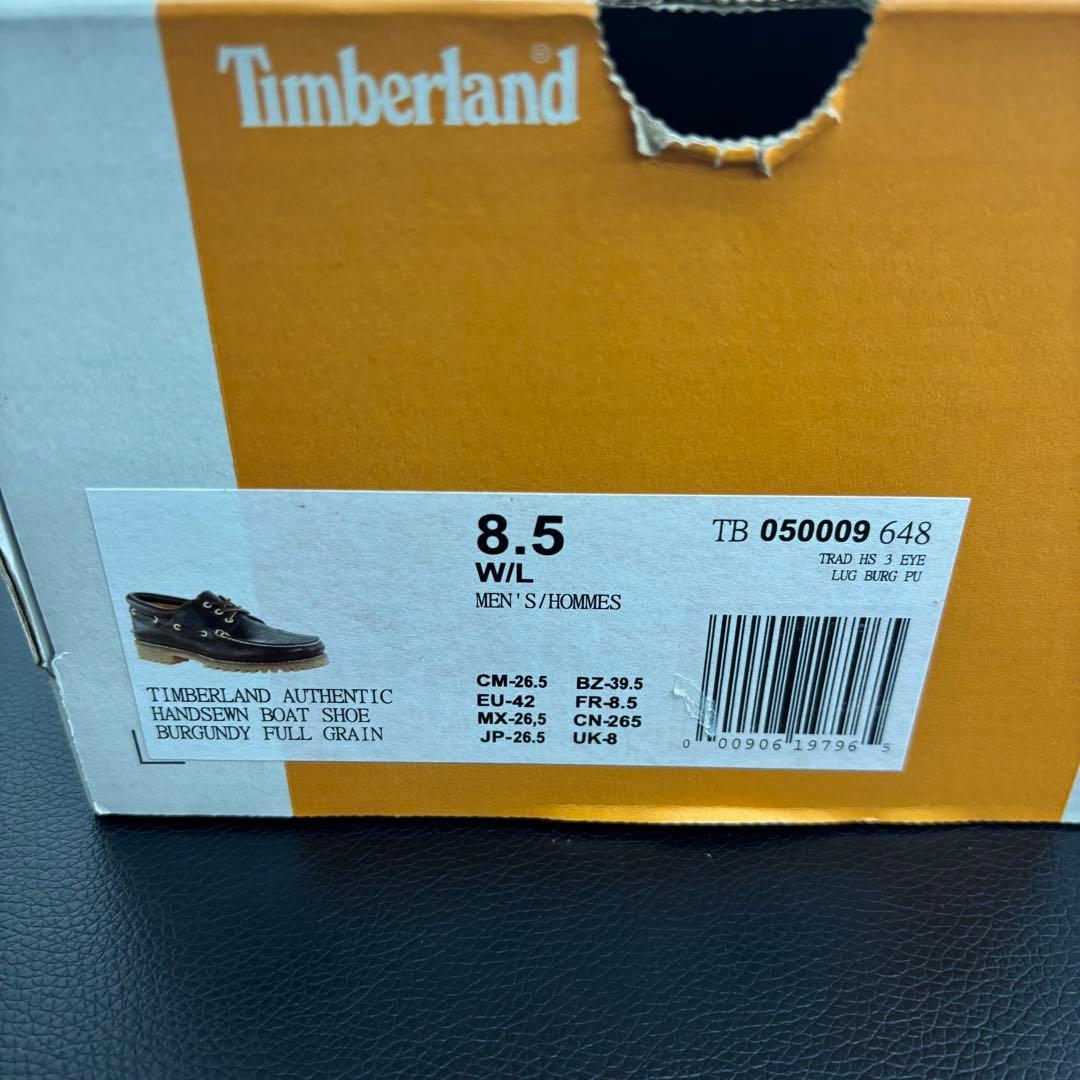 定番 Timberland 3 eye モカシン レザーシューズ 26.5