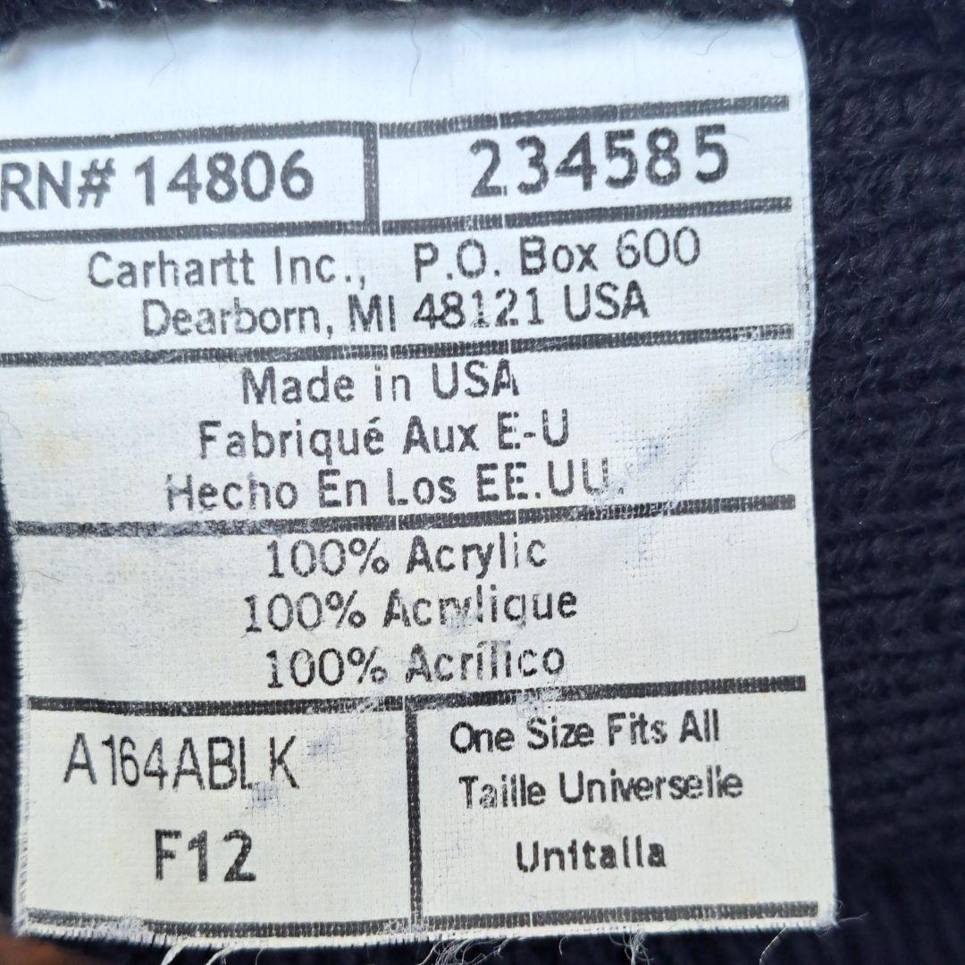 【美品　USA 製】Carhartt　カーハート ニット　つば付きニット　刺繍