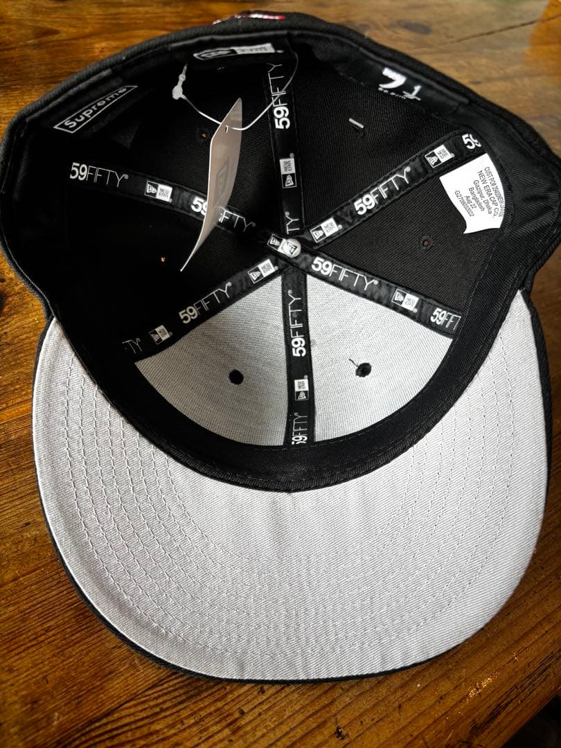 Supreme 59FIFTY ブラック キャップ 7 1/8