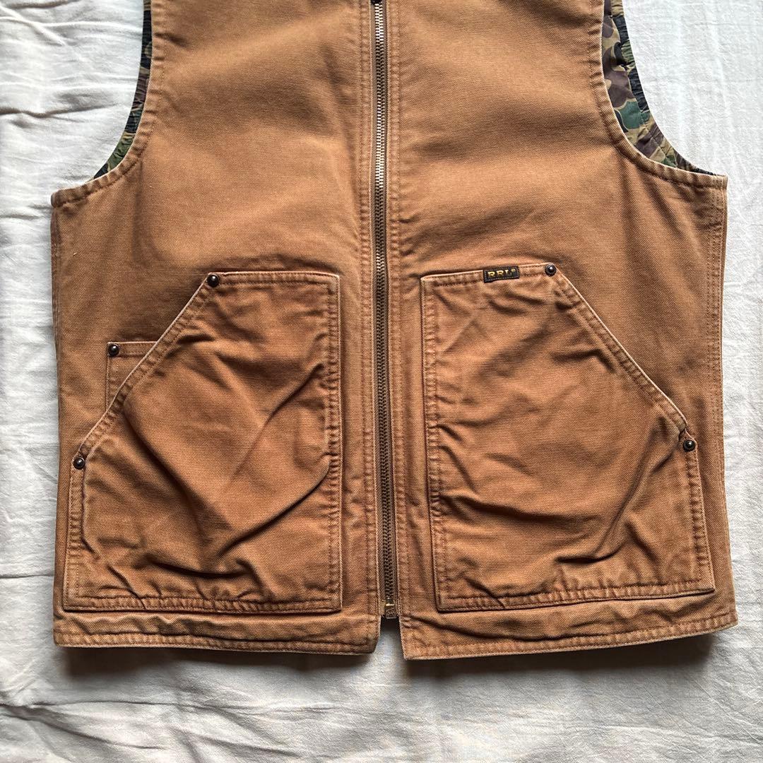 RRL ダックベスト リバーシブル ハンティング カモフラ 迷彩 ワーク