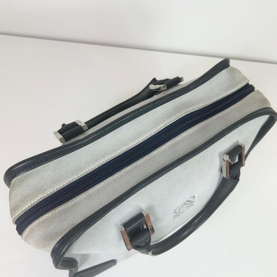 LOEWE ロエベ アマソナ28 グレージュ スエード ミニボストン