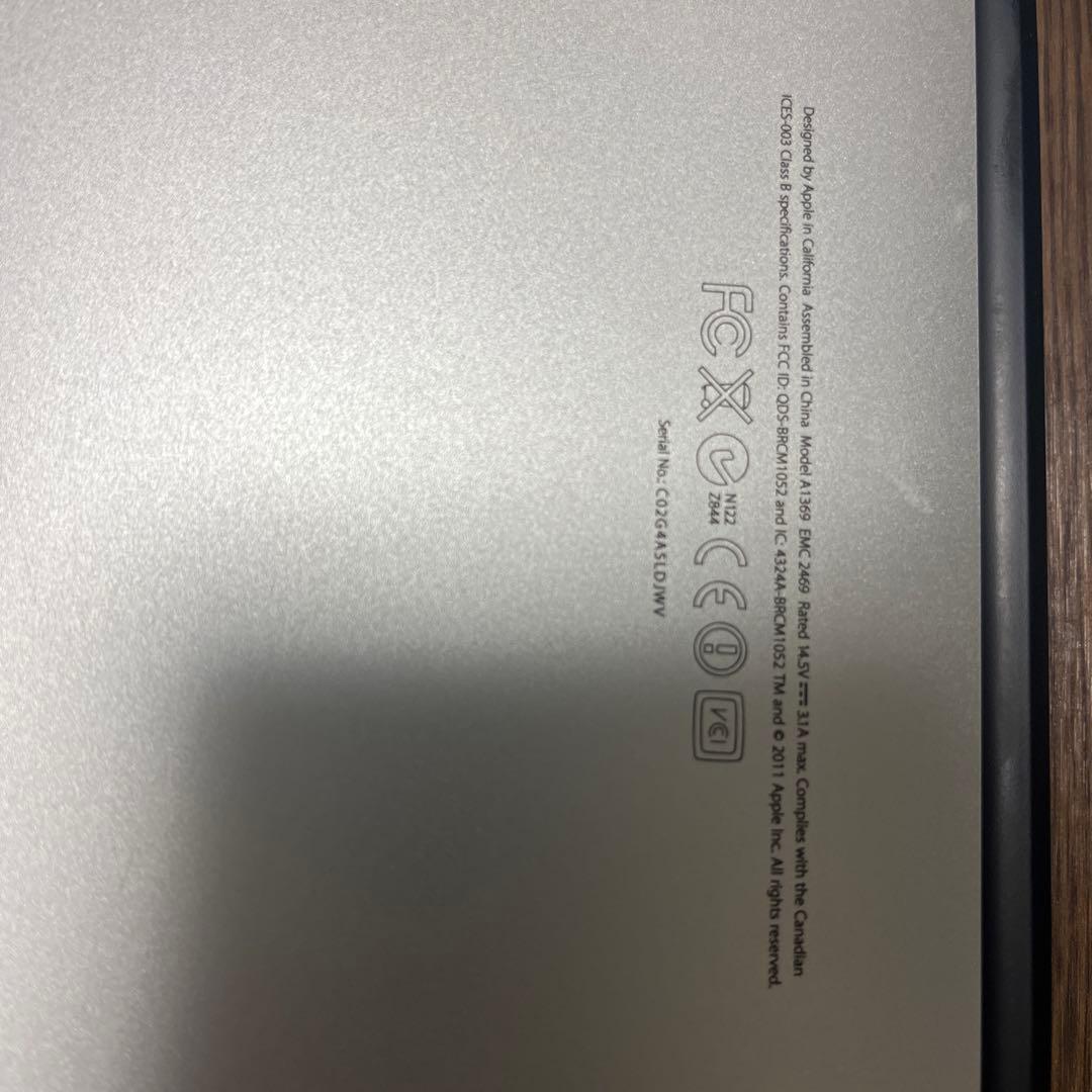 MacBookAir 13インチ2011 256G/Core i5/動作確認済