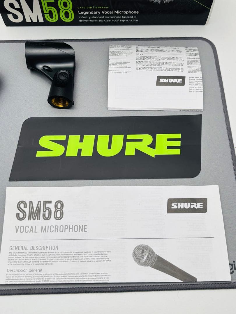 SHURE SM58 ダイナミックマイク　スイッチ付き