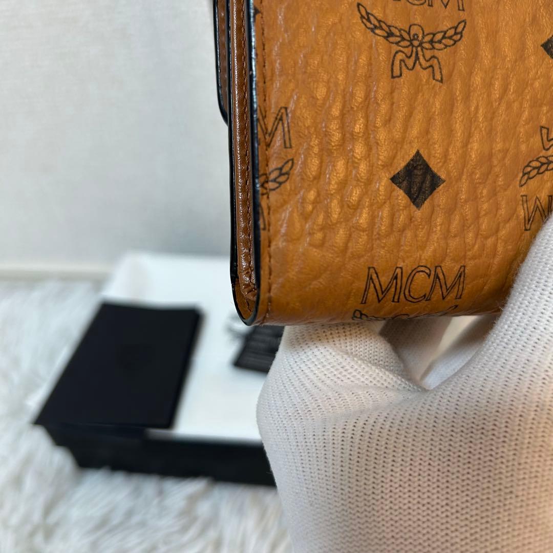 【美品✨ヴィセトス/正規品】エムシーエム　折り財布　レザー　ブラウン　黒　人気