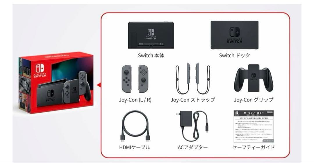 Nintendo Switch グレー 本体 純正 HDMIケーブル付き