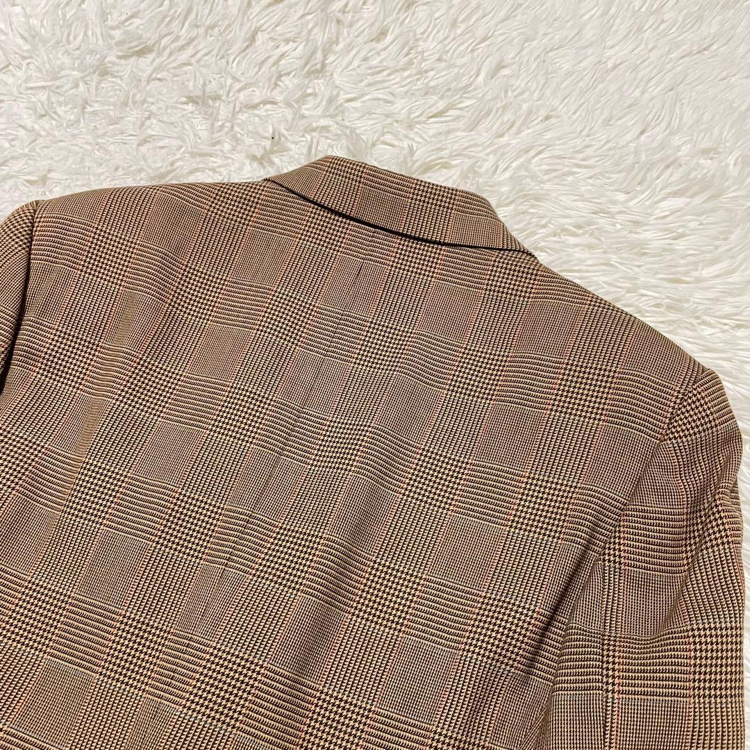 美品 ラルフローレン グレンチェック ブレザー ハニーベージュ 11/L相当