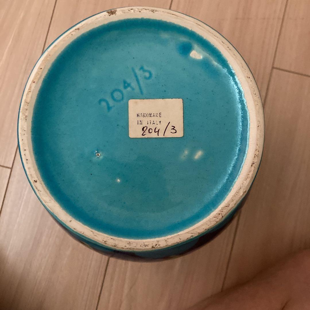 イタリア製　陶器　ハンドメイド　花瓶　花入れ