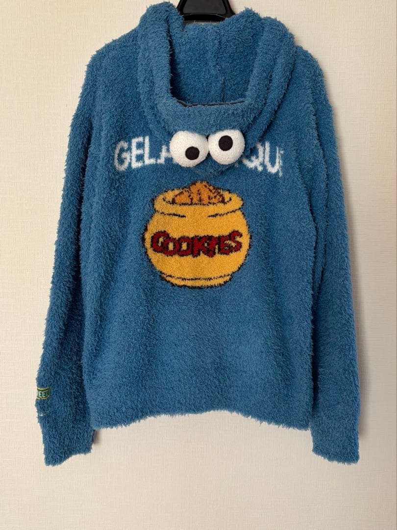ジェラートピケ　セサミ　クッキーモンスター　パーカー　ショートパンツ　セット