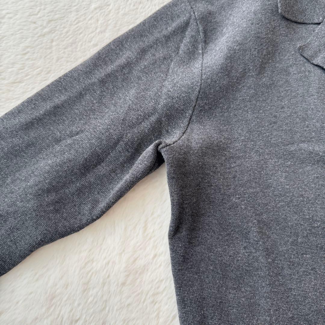 24AW プラステ レーヨンブレンドニットダブルジャケット グレー M