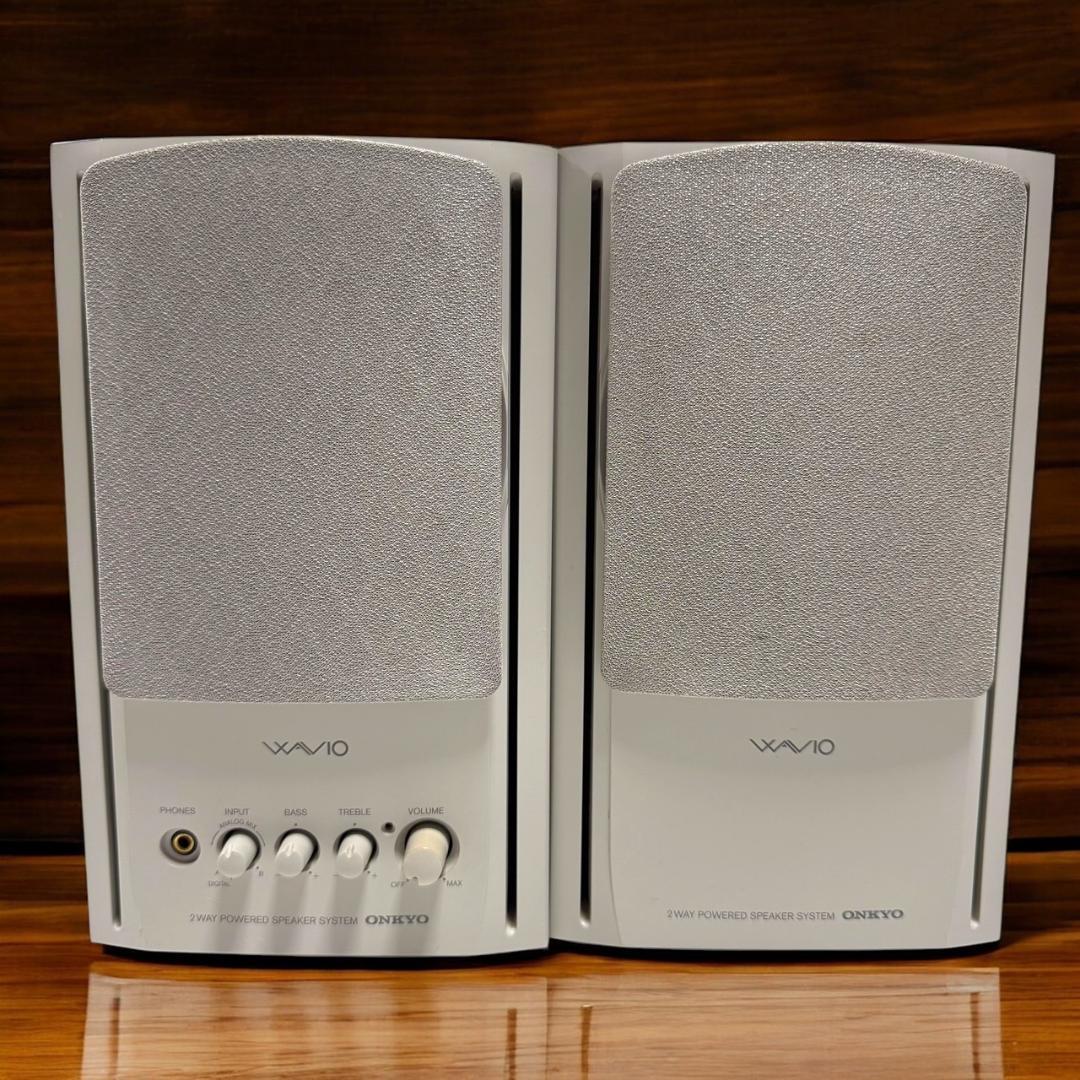 ☆良品 ONKYO WAVIO GX-77M W モニターアンプ内蔵 スピーカー