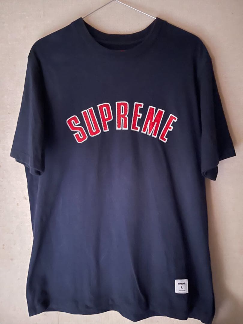 【2018AW】SUPREME \"Printed Arc T\"ネイビー L