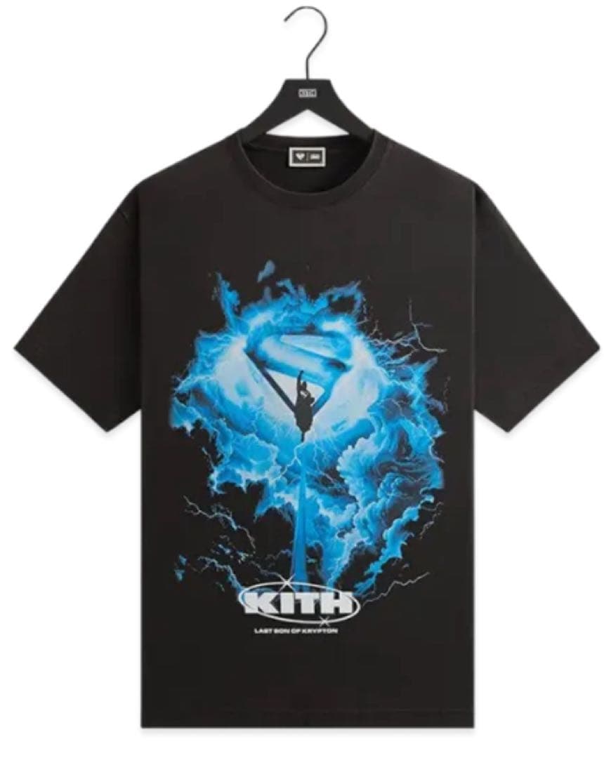 テ*ー様 KITH Superman スーパーマングラフィックTシャツ M ブラ