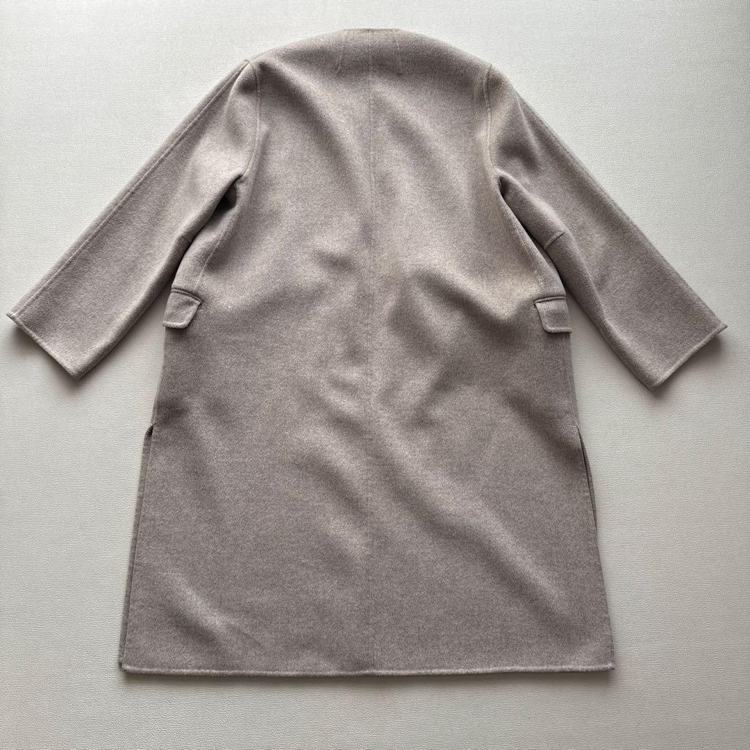 【美品✨】プラージュ　ハミルトンノーカラーコート　ダブルフェイス　リバーコート
