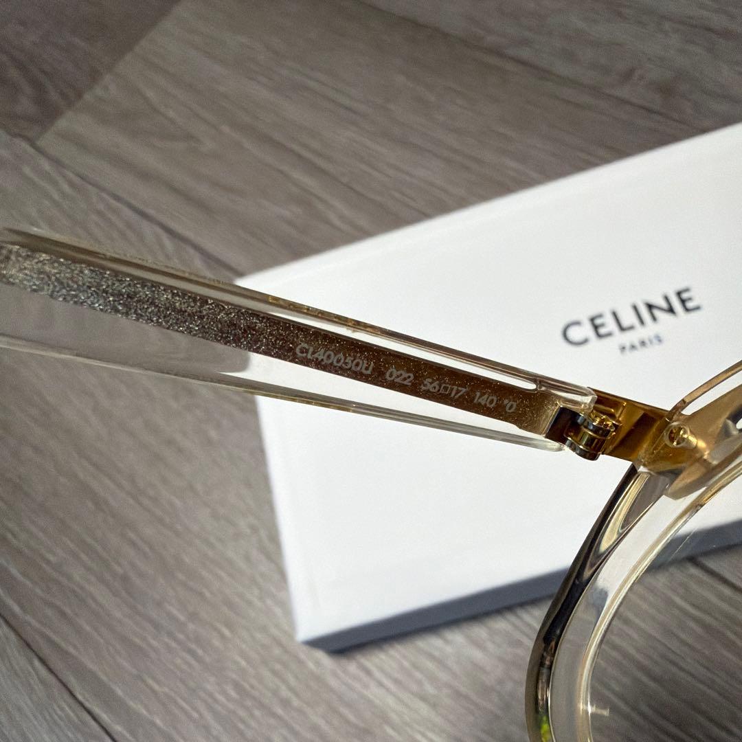 CELINE クリアフレーム サングラス
