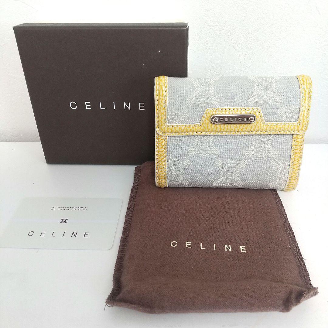 未使用　CELINE　セリーヌ　モノグラム 財布　キャンバス　二つ折り