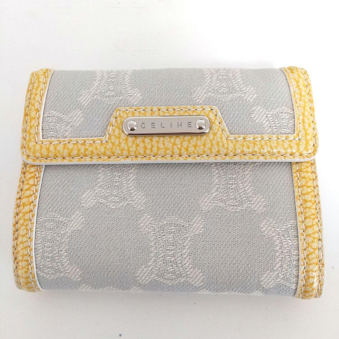 未使用　CELINE　セリーヌ　モノグラム 財布　キャンバス　二つ折り