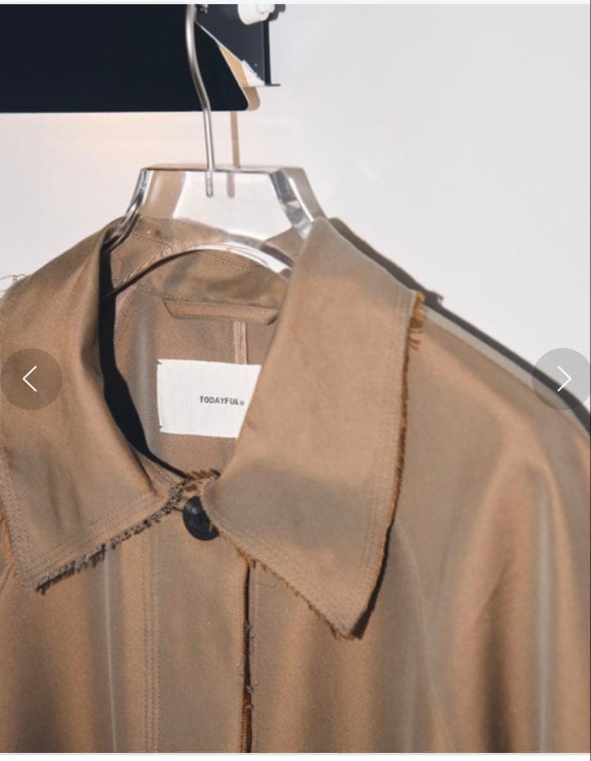 TODAYFUL Satin Twill Coatキャメル36