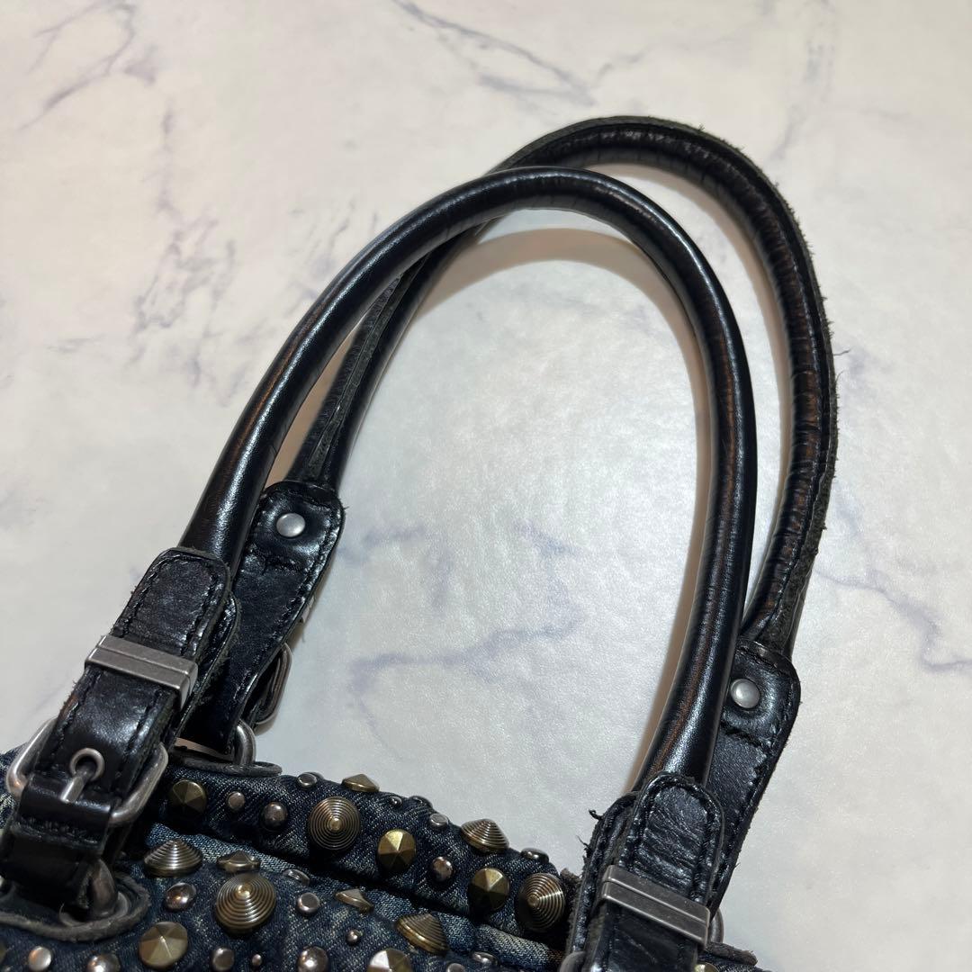 DIESEL denim デニムスタッズ ボストンバッグ