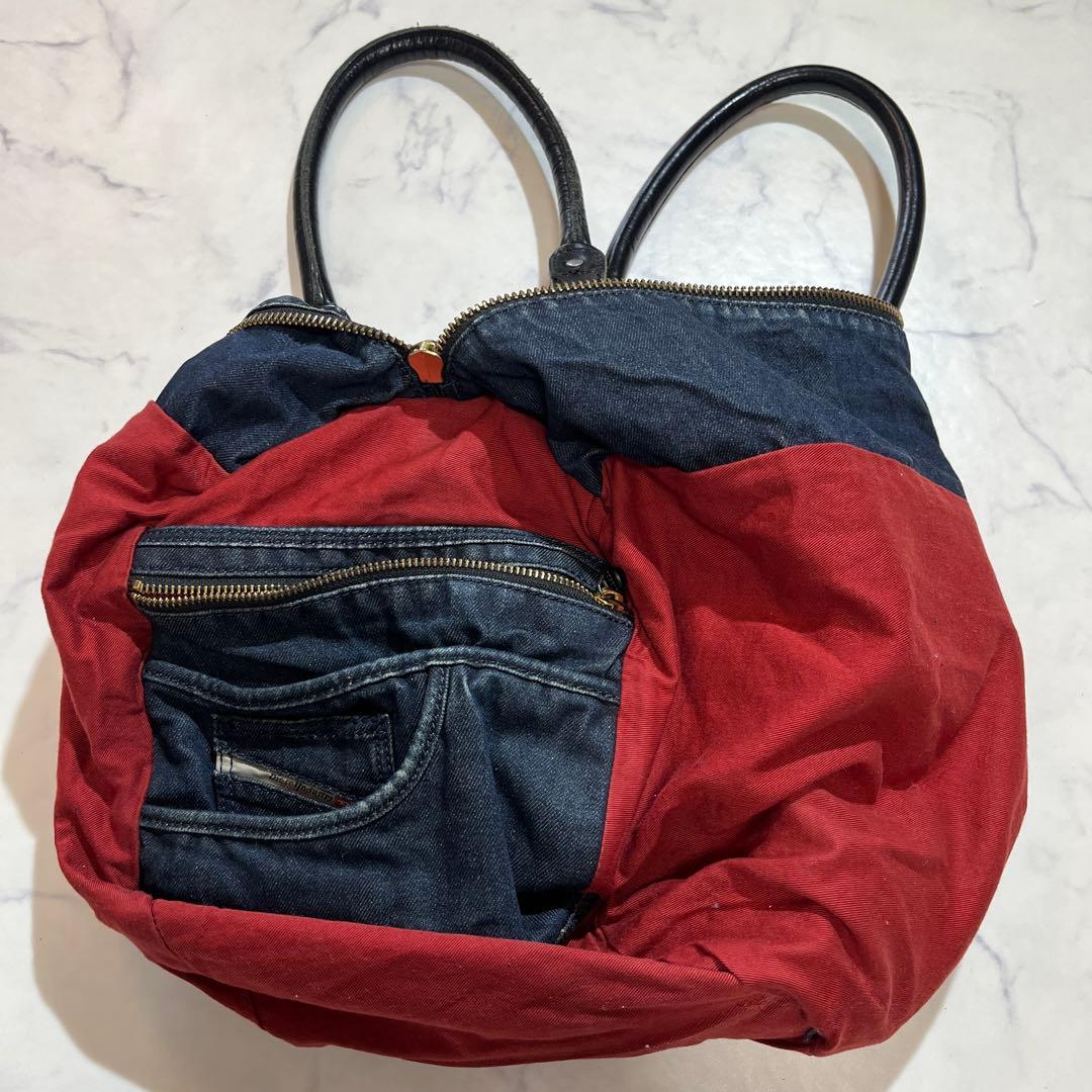 DIESEL denim デニムスタッズ ボストンバッグ