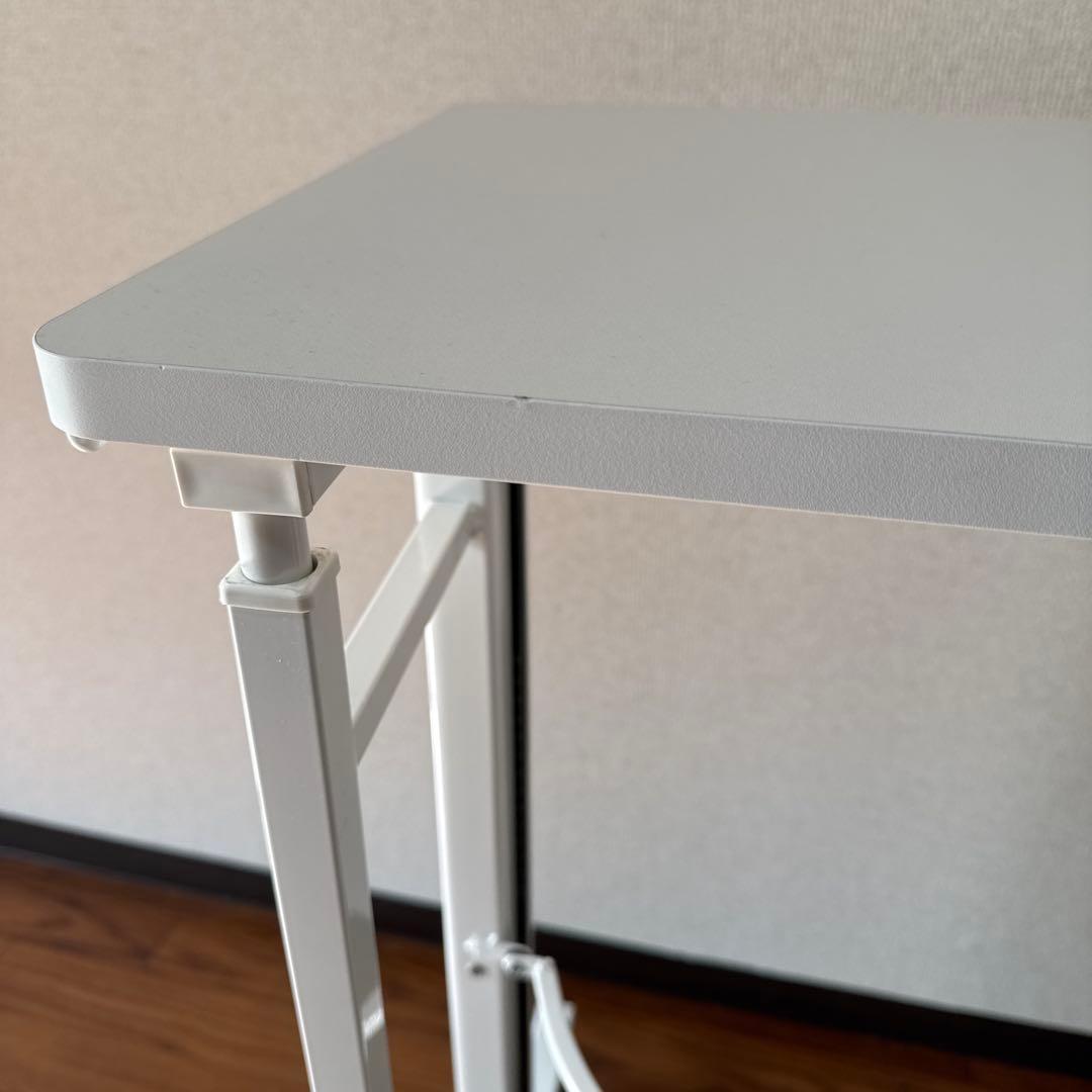 E-WIN スタンディングデスク 昇降デスク 折り畳み ホワイト ミニマリスト