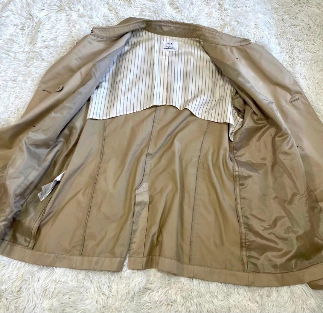 【美品】23区　トレンチコート　ショート丈　ベージュ　大きいサイズ　50