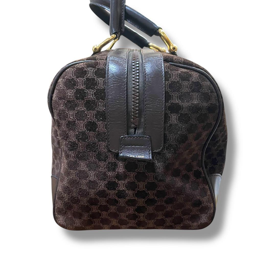 【レア】CELINE セリーヌ　スエード　ブラウン　ボストンバッグ　トリオンフ