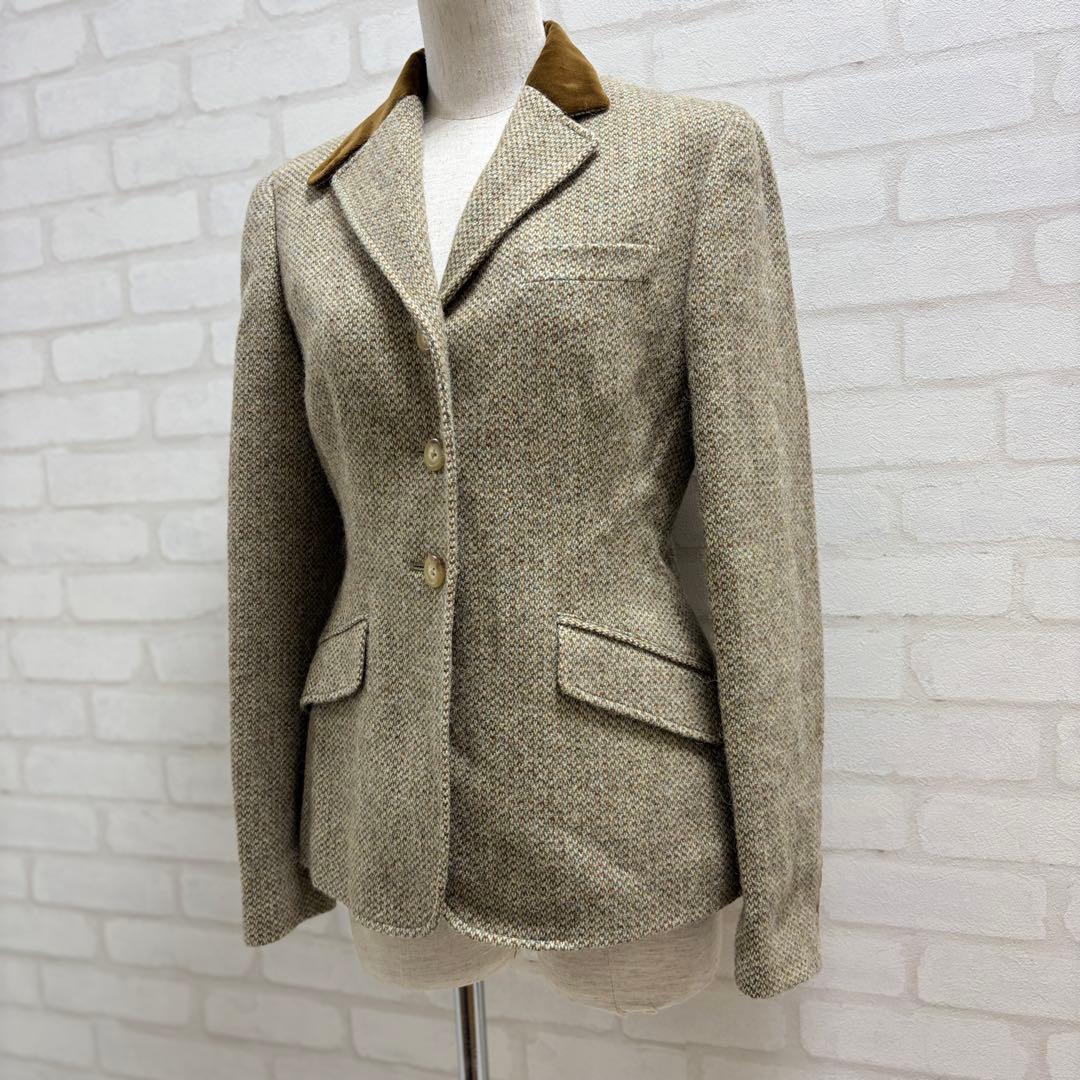 ★美品★RALPH LAUREN ベージュ ツイード テーラードジャケット