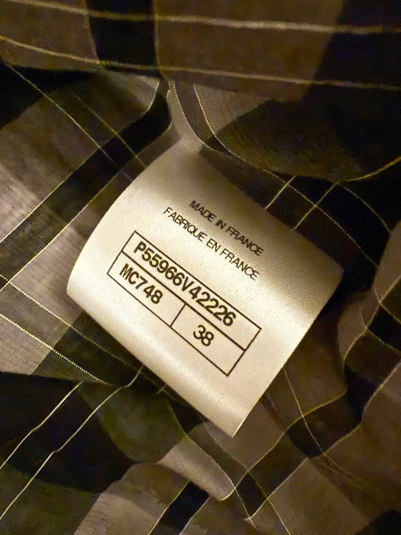 CHANEL ツイードジャケット　パール