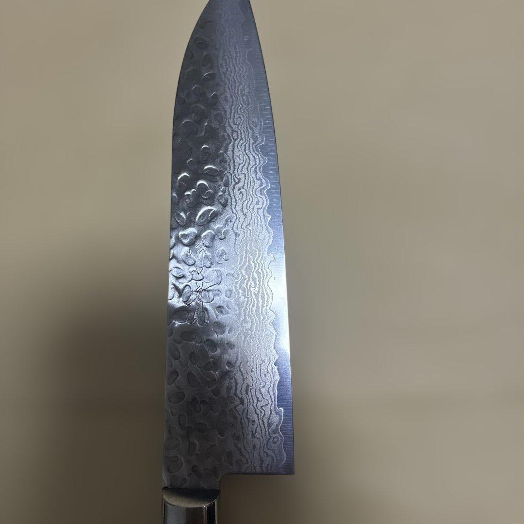 實光刃物三徳包丁ブルー