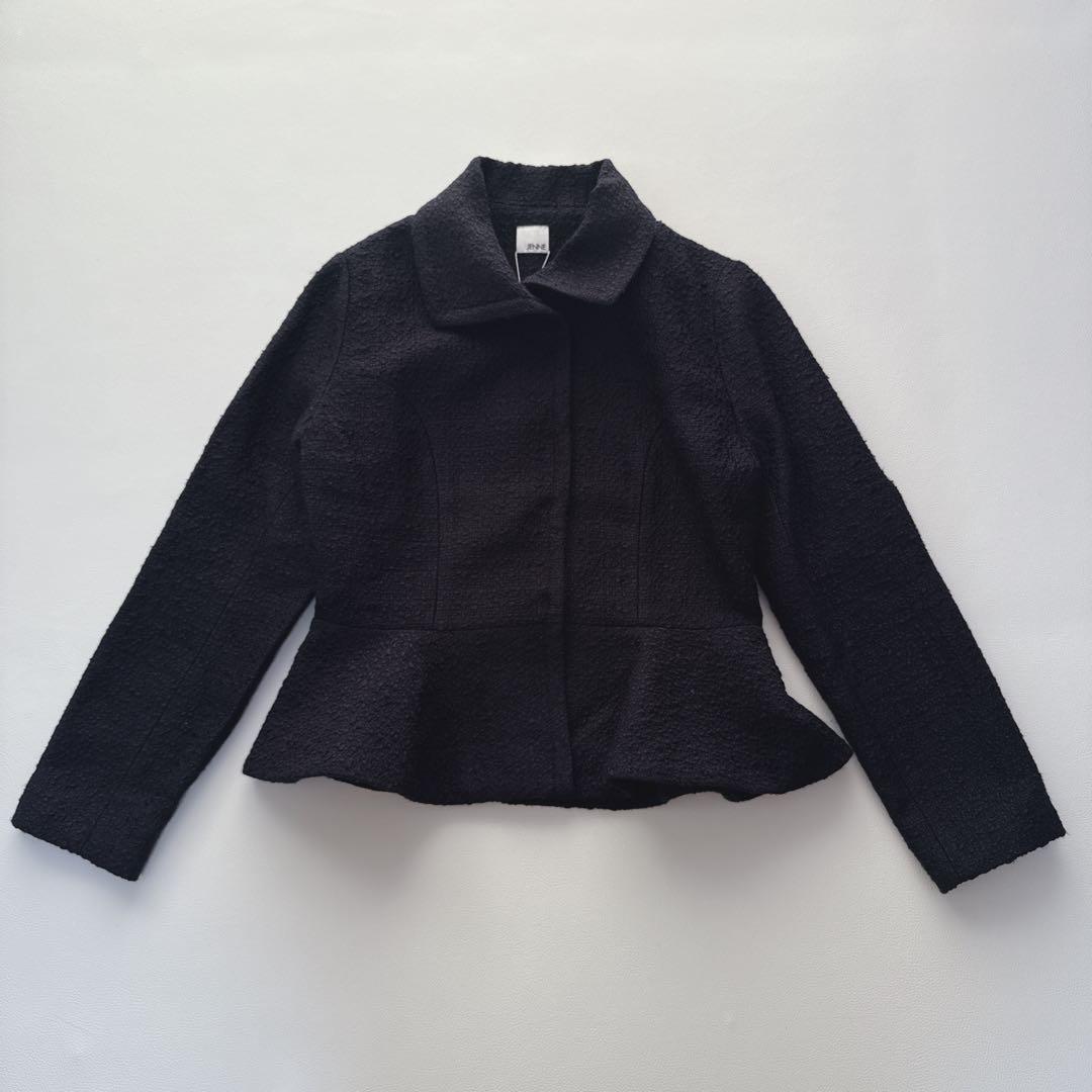 【新品】JENNE ぺプラム　ツイードジャケット　ネイビー　近年モデル