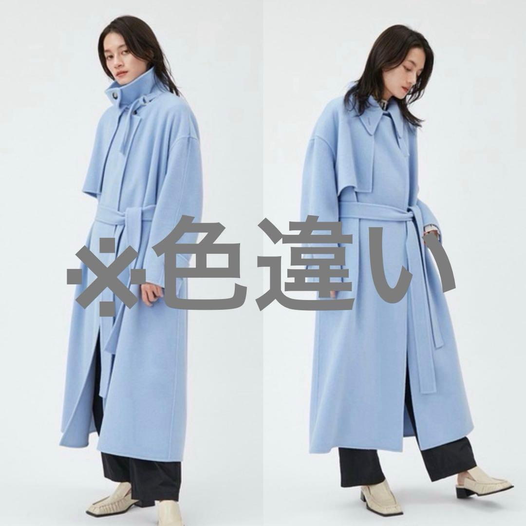 ★フレイアイディー ウールカシミヤトレンチリバーコート GBEG★