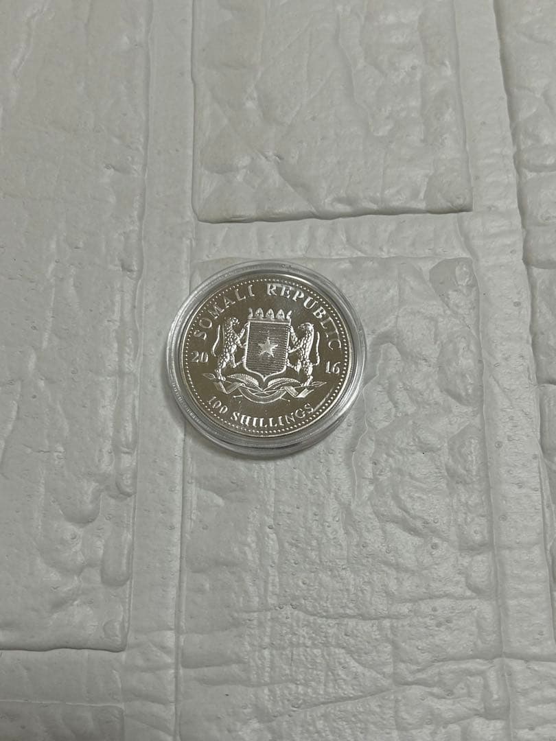【純銀】2016年 ソマリア アフリカゾウ 銀貨 1オンス ケース入り　新品