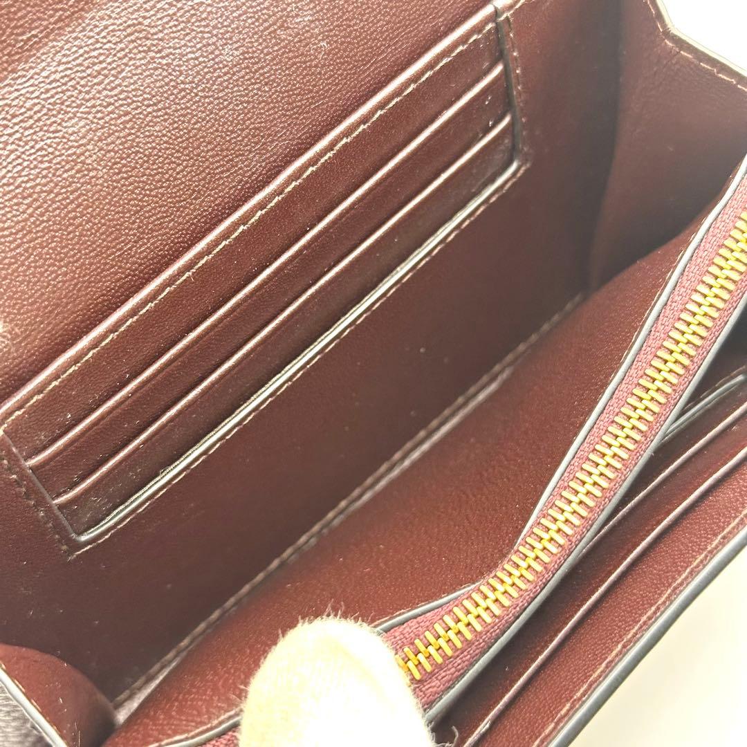 【美品】マルベリー ダーリーウォレット レザー ターンロック ボルドー系
