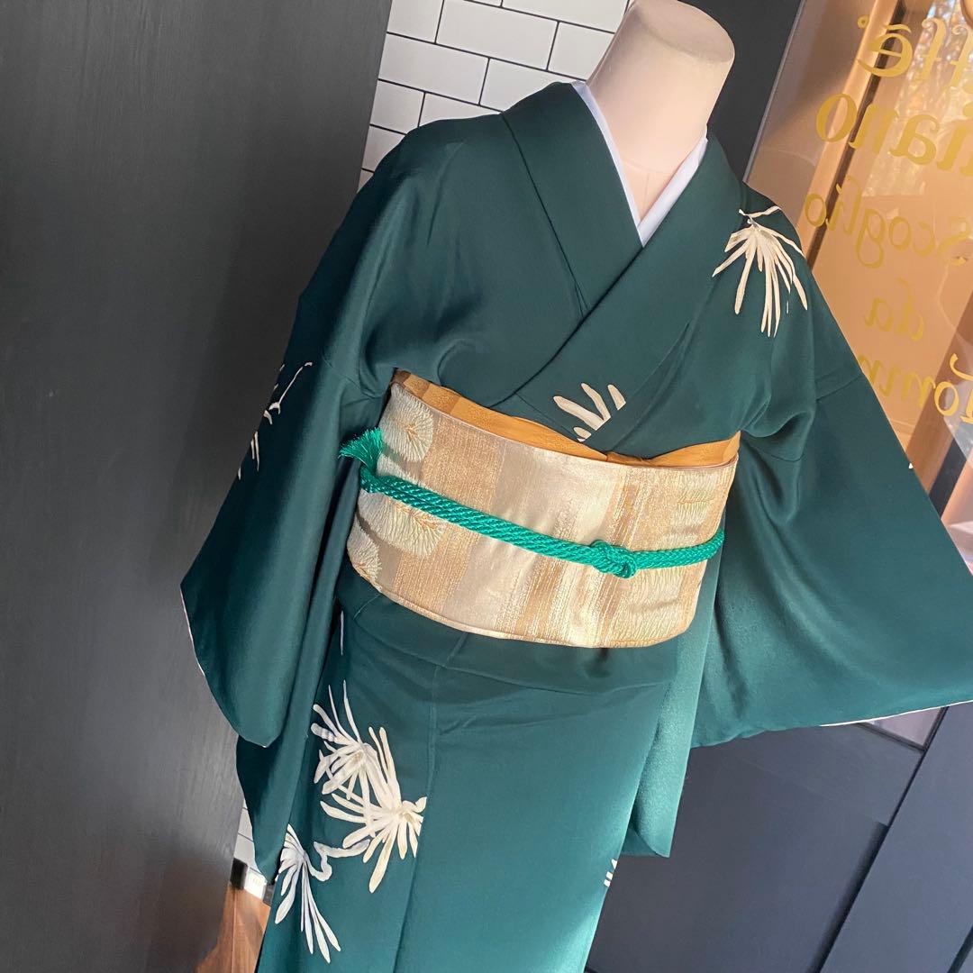 最終値下❤️極上アンティーク中振袖上品な松の枝模様美品！身丈肩153袴などにも