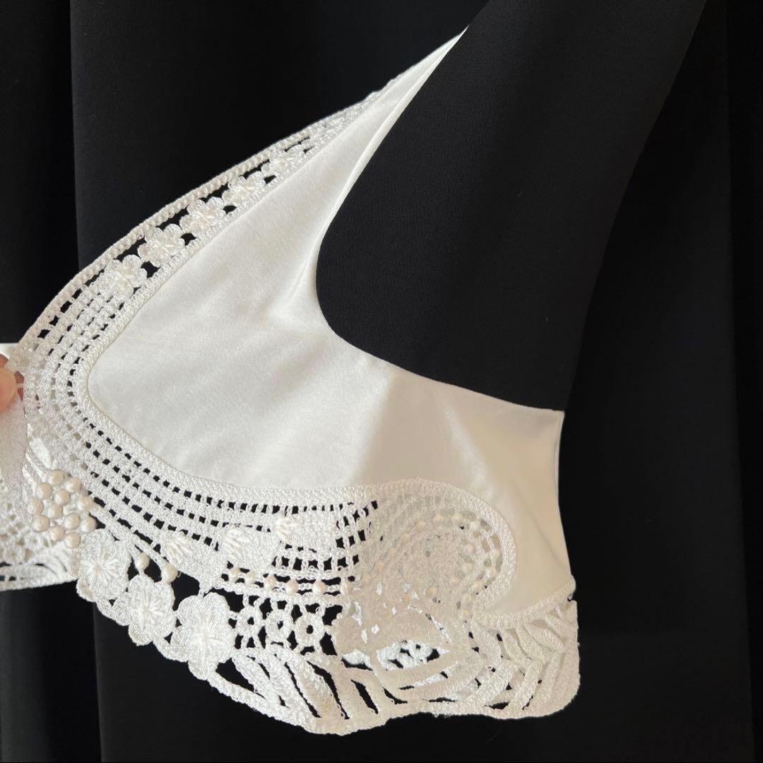 ワンピース mame lace cuffs A-line dress