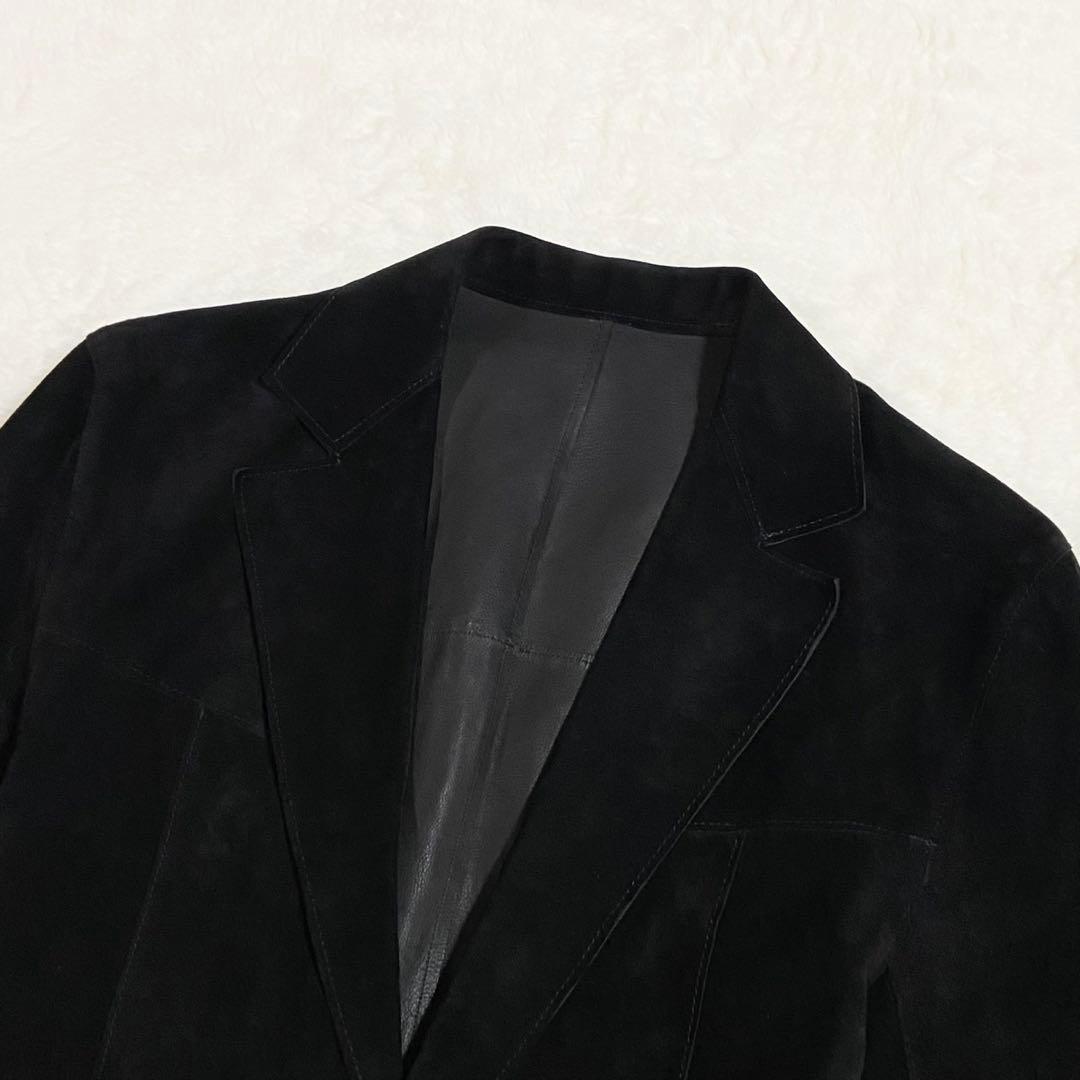 【美品】5351 POUR LES HOMME レザーテーラード 黒 牛革