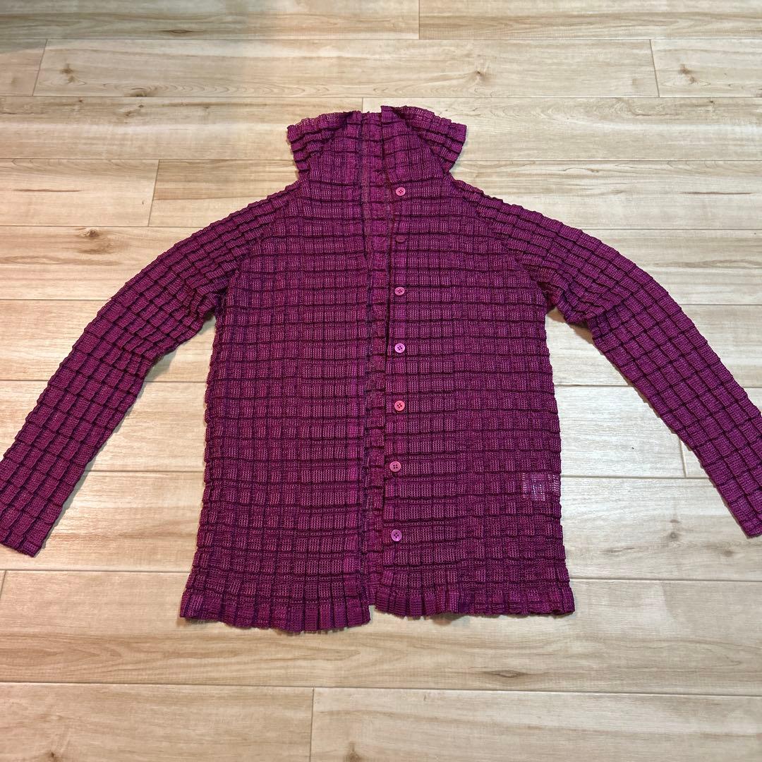 me ISSEY MIYAKE ピンク カーディガン