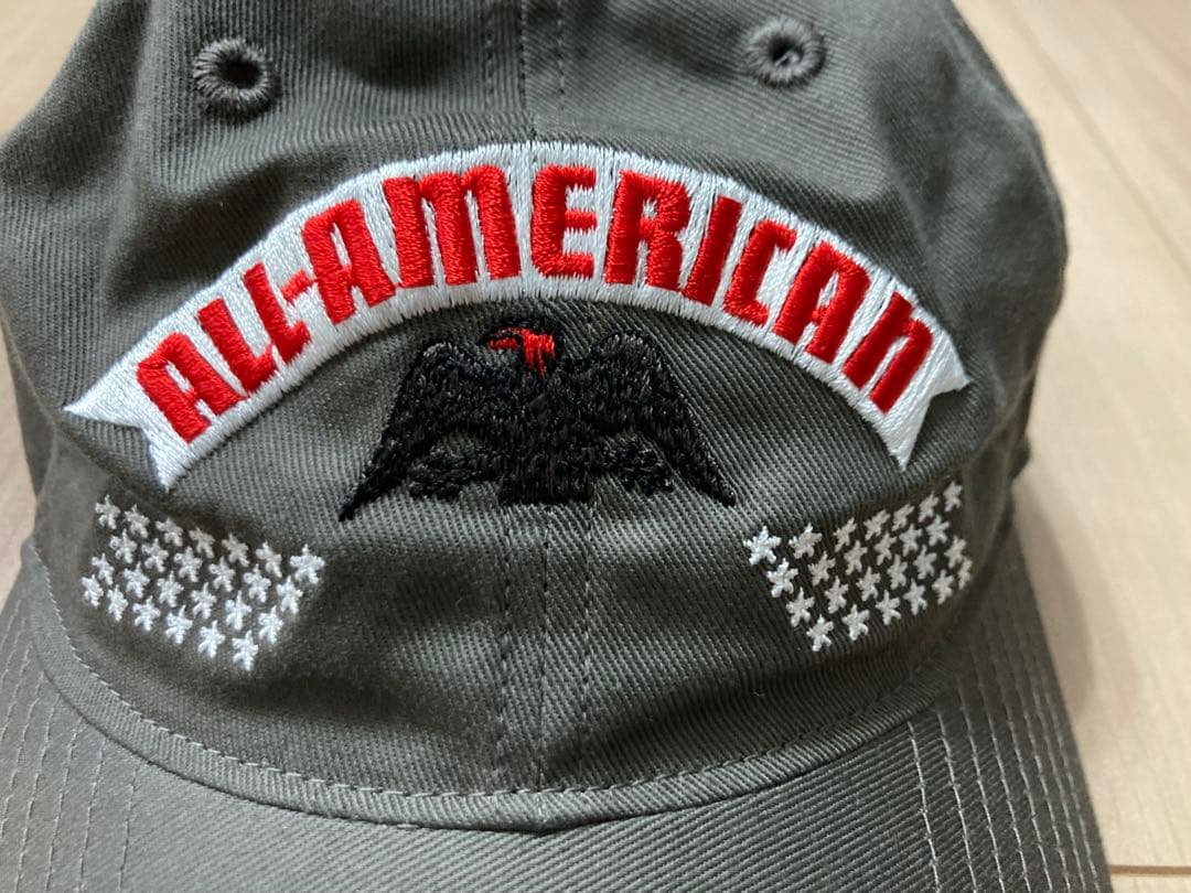 ワコマリア　ALL-AMERICAN 刺繍 グレーキャップ