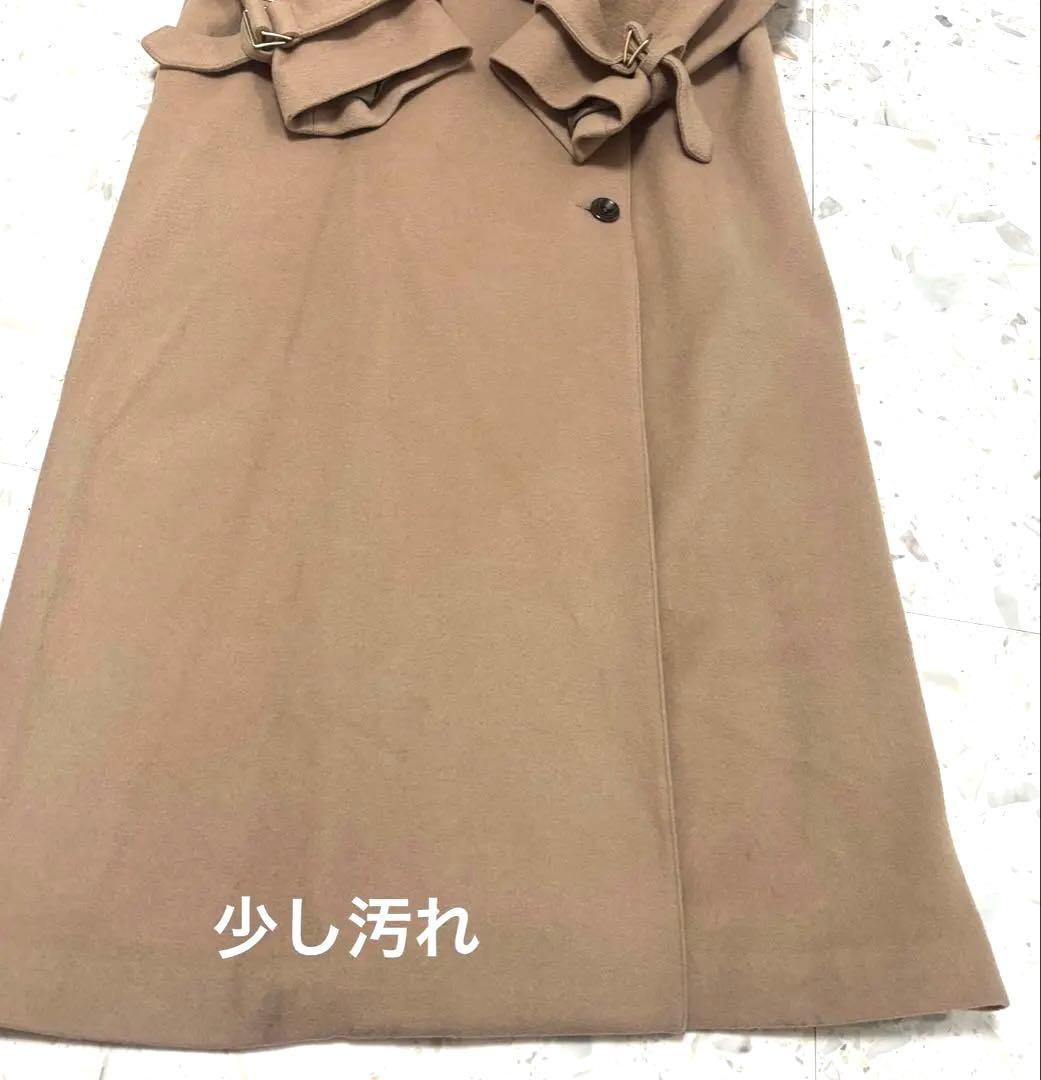 【美品】anuans アニュアンス　ウールトレンチコート　キャメルベージュ　M
