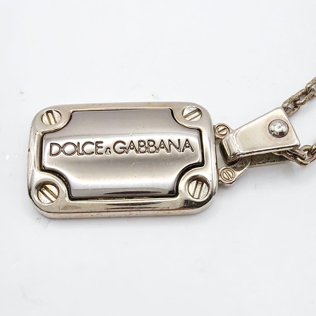 DOLCE & GABBANA プレート ネックレス ロゴ チェーン