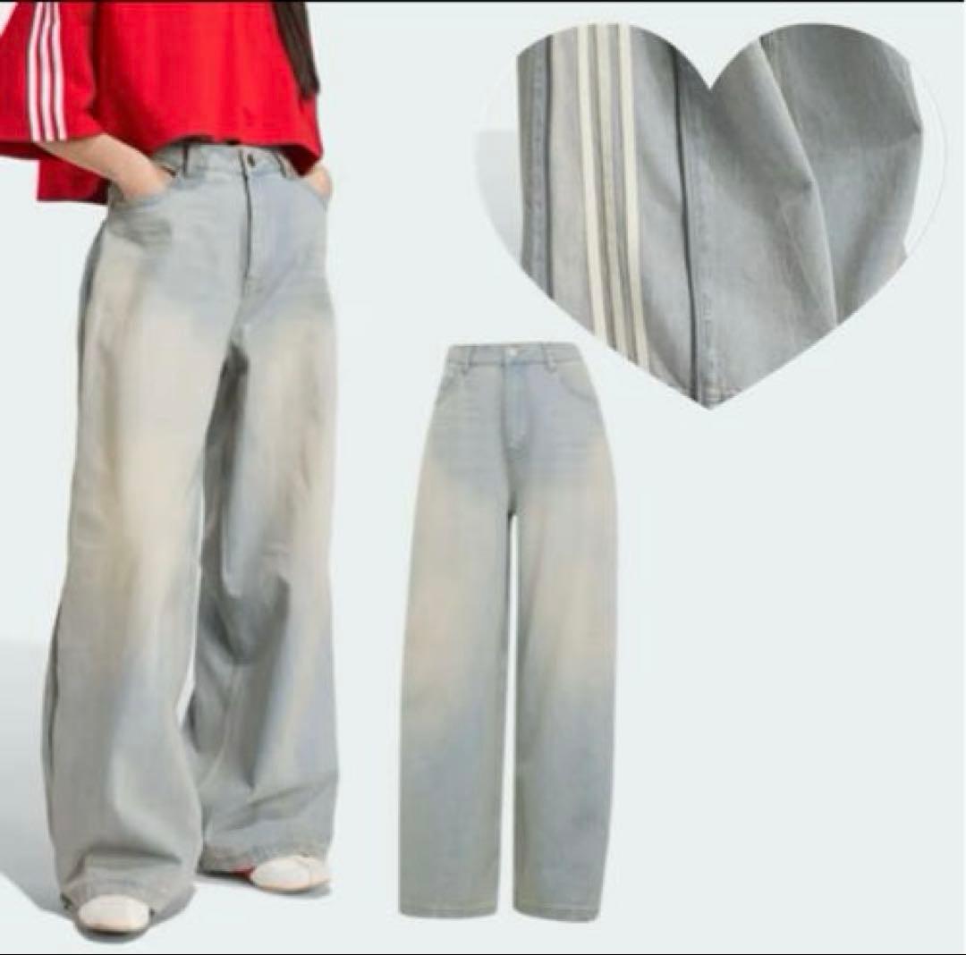 ✨adidas DENIM ZIP PANT ライトデニム　 jx9210 28