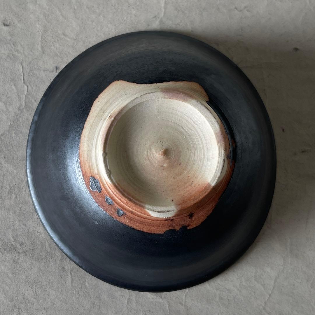 陶芸家市川孝　黒碗　未使用保管品